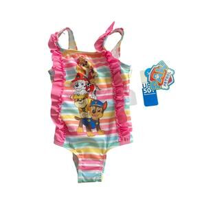 PAW PATROL, 2T, GIRLS SWIMSUIT WITH GRAPHICS, MULTI COLOR